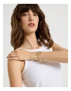 2 Pack Diamante Gold Bracelet in Gold