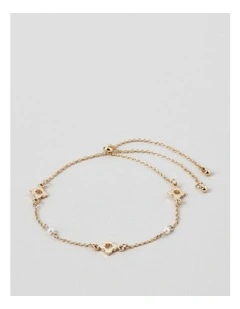 Adjustable Icon Bracelet in Gold