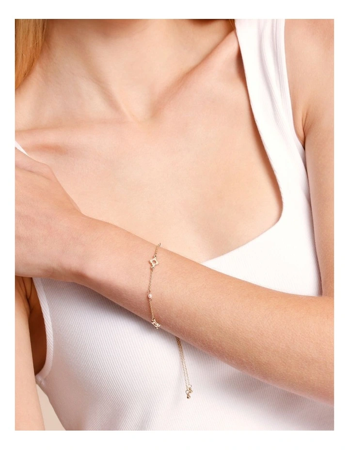 Adjustable Icon Bracelet in Gold image 4