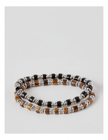 ETS Bracelets 2pk in Brown