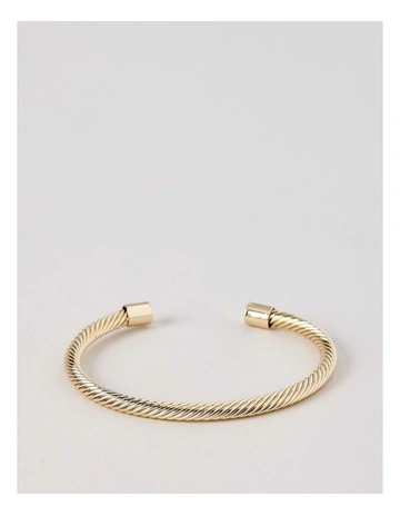 Swirl Texture Bangle in Gold