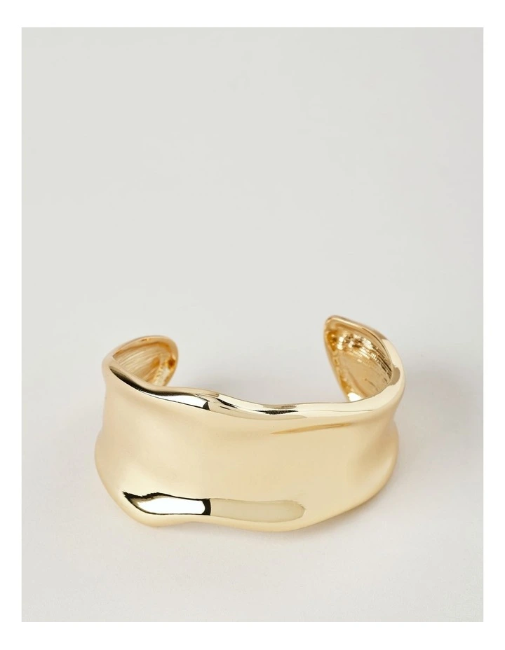 Chunky Cuff Bangle in Gold image 1