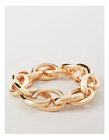 Round Link Bracelet in Gold