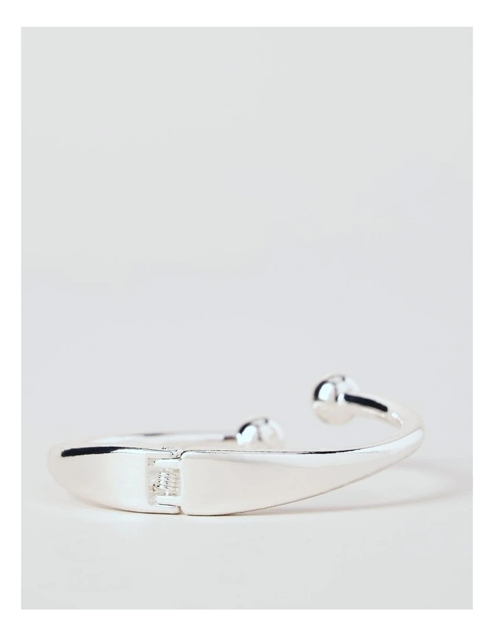 Torque Bangle in Silver image 3