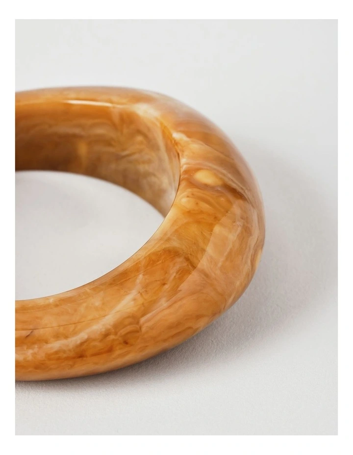 Irregular Bangle Bracelet in Amber image 3