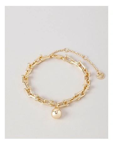 Link & Ball Bracelet in Gold