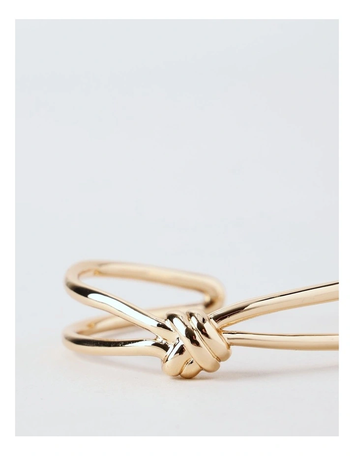 Knot Cuff in Gold image 3