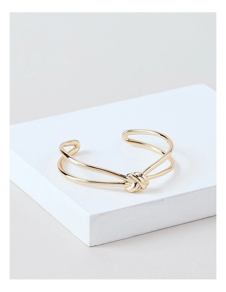 Knot Cuff in Gold image 5