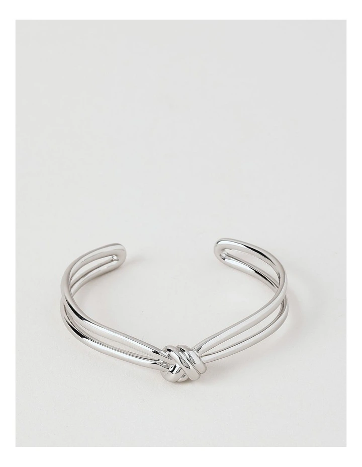 Knot Cuff in Rhodium image 1