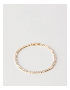 Cubic Zirconia Tennis Bracelet in Gold