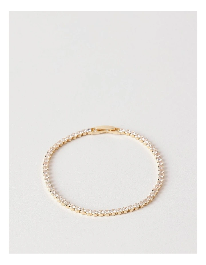 Cubic Zirconia Tennis Bracelet in Gold image 1