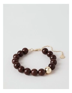 Semi Precious Tiger Eye Bracelet in Brown