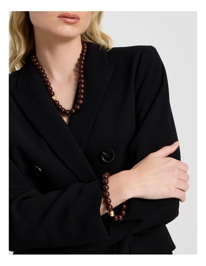 Semi Precious Tiger Eye Bracelet in Brown image 2