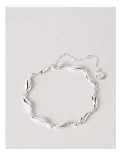 Wavy Bracelet in Silver