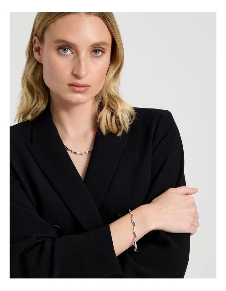 Wavy Bracelet in Silver image 2