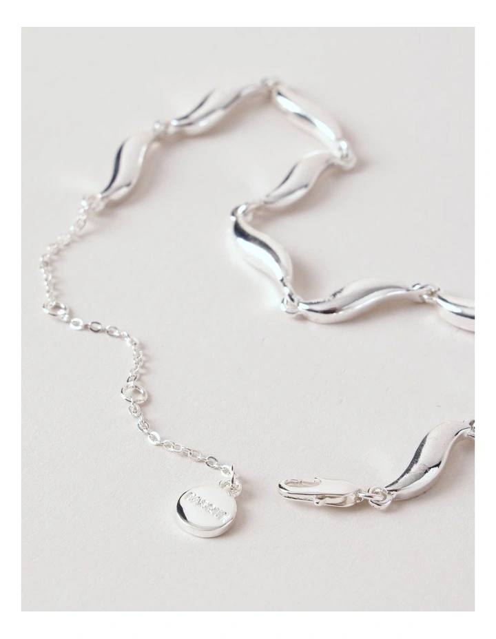 Wavy Bracelet in Silver image 3