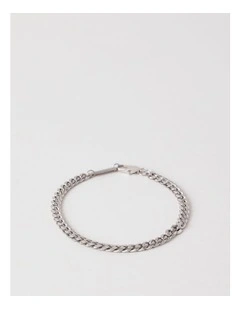 Chain Link Bracelet in Rhodium