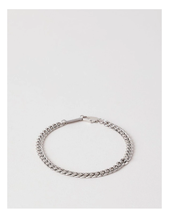 Chain Link Bracelet in Rhodium image 1