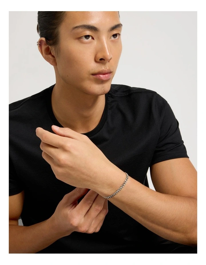 Chain Link Bracelet in Rhodium image 2