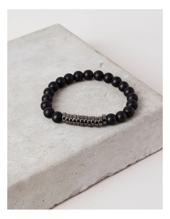 Semi Precious Bracelet in Black image 2