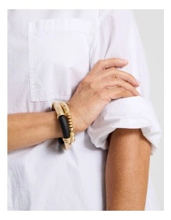 Two Tone 2PK Bracelet in Black