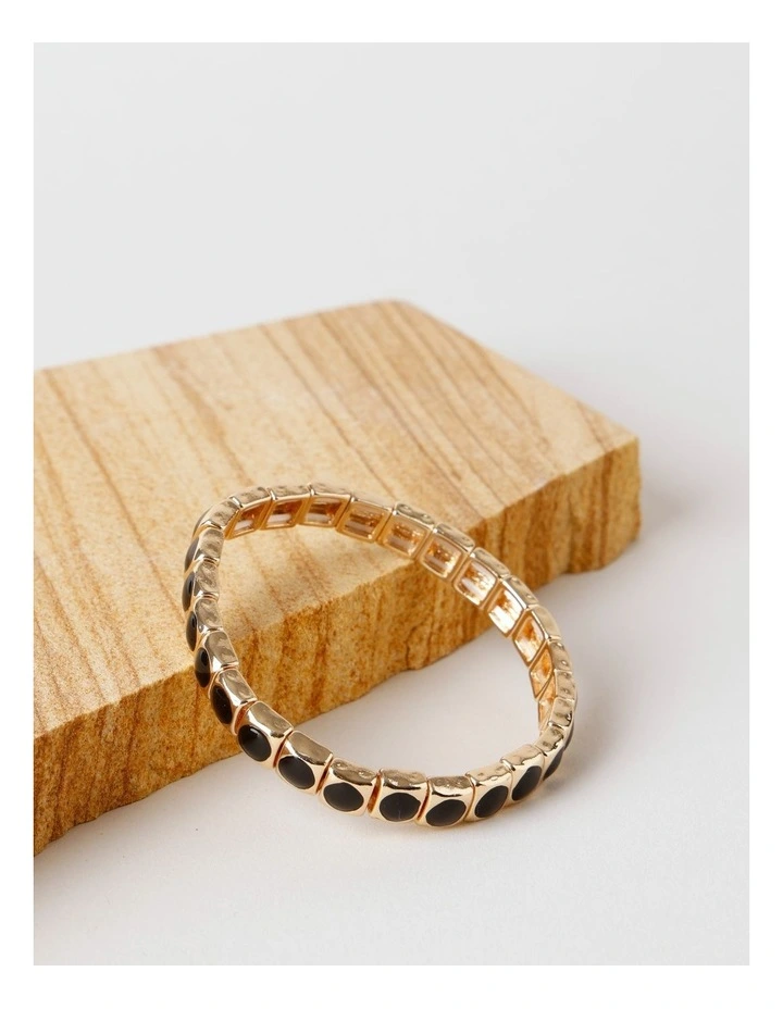 Stone Bracelet in Black image 3