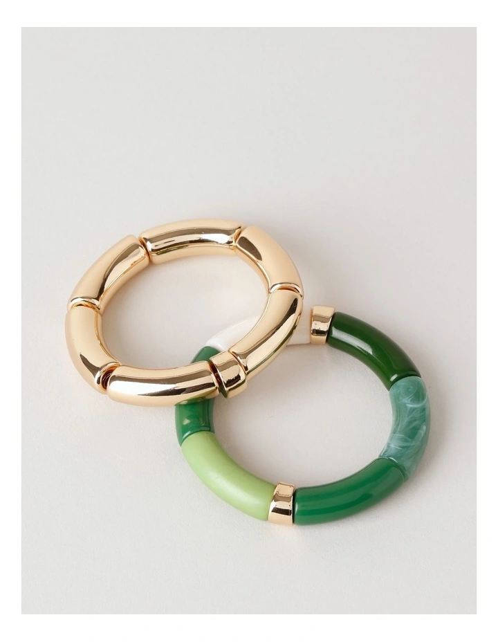 2PK Bangle in Green image 2