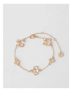 Flower Bracelet in Gold