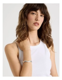 Chunky Bangle in Silver