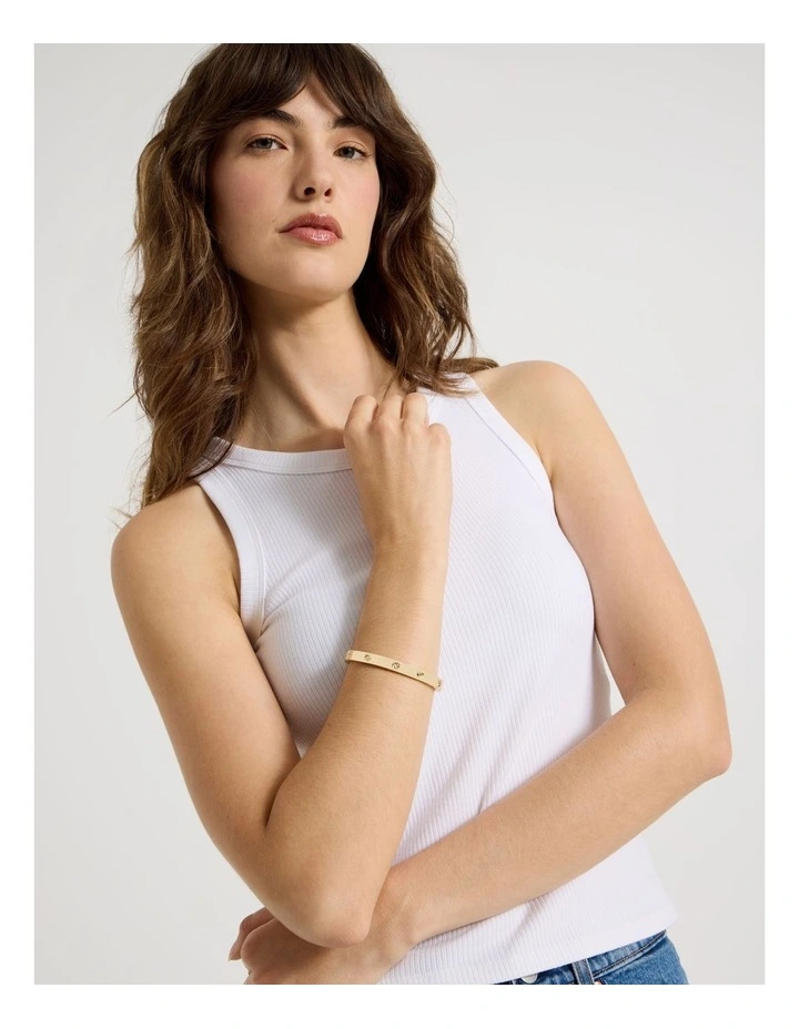 Hinged Bangle in Gold image 2