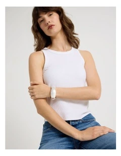 Chunky Textured Bangle in Silver