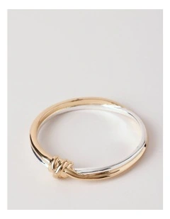 Two Tone Bangle in Gold/ Silver