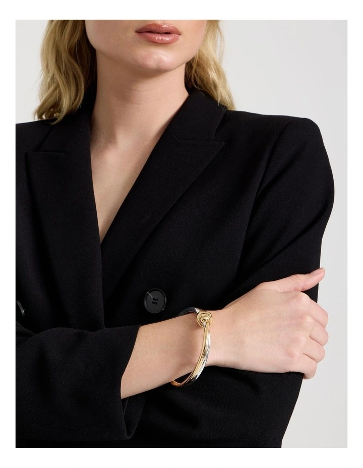 Two Tone Bangle in Gold/ Silver image 2