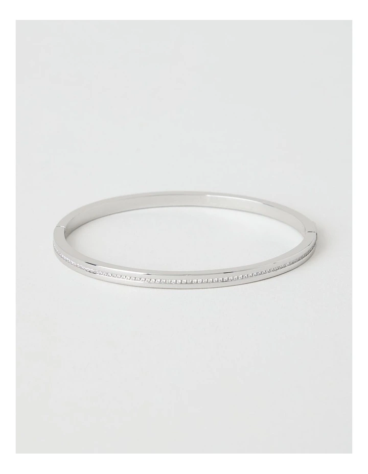 Fine Diamante Bangle in Silver image 2
