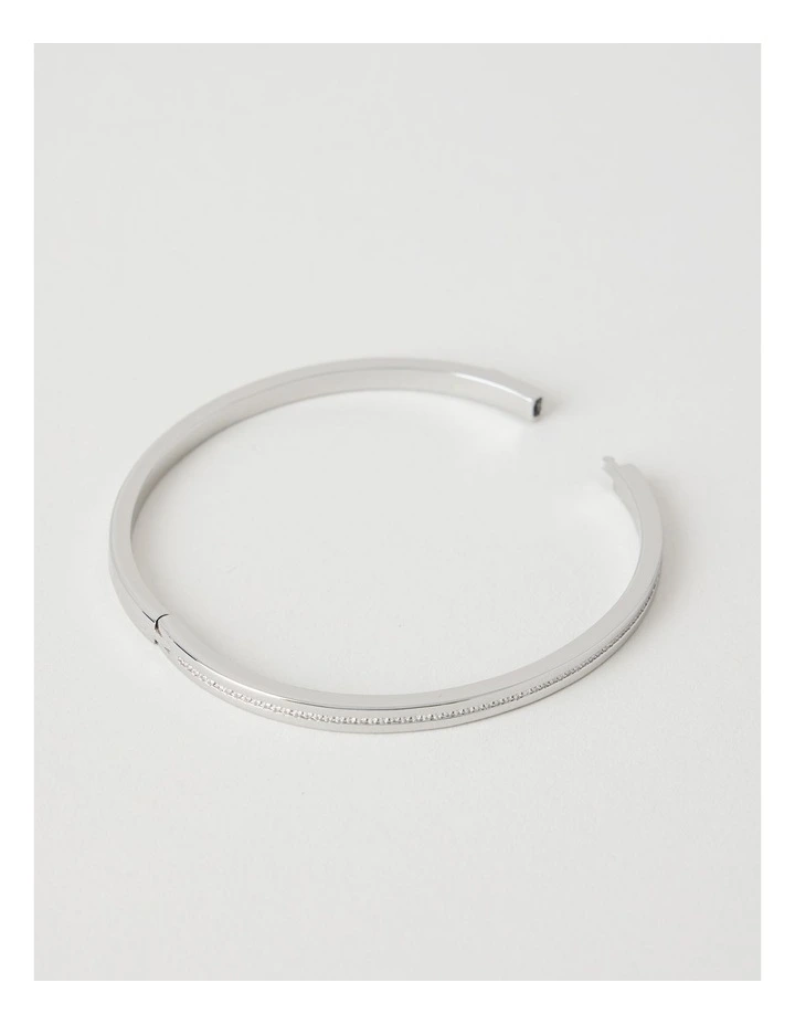 Fine Diamante Bangle in Silver image 3