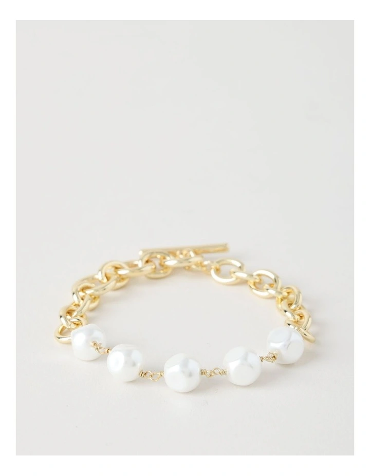 Gold Chain and Pearl Bracelet image 3