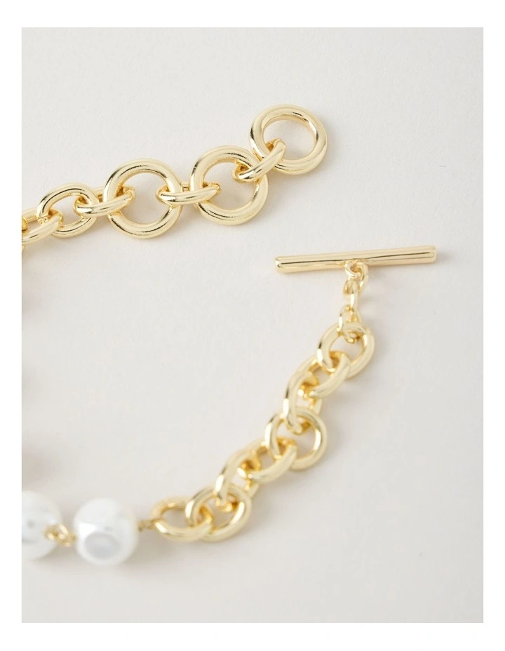 Gold Chain and Pearl Bracelet image 5