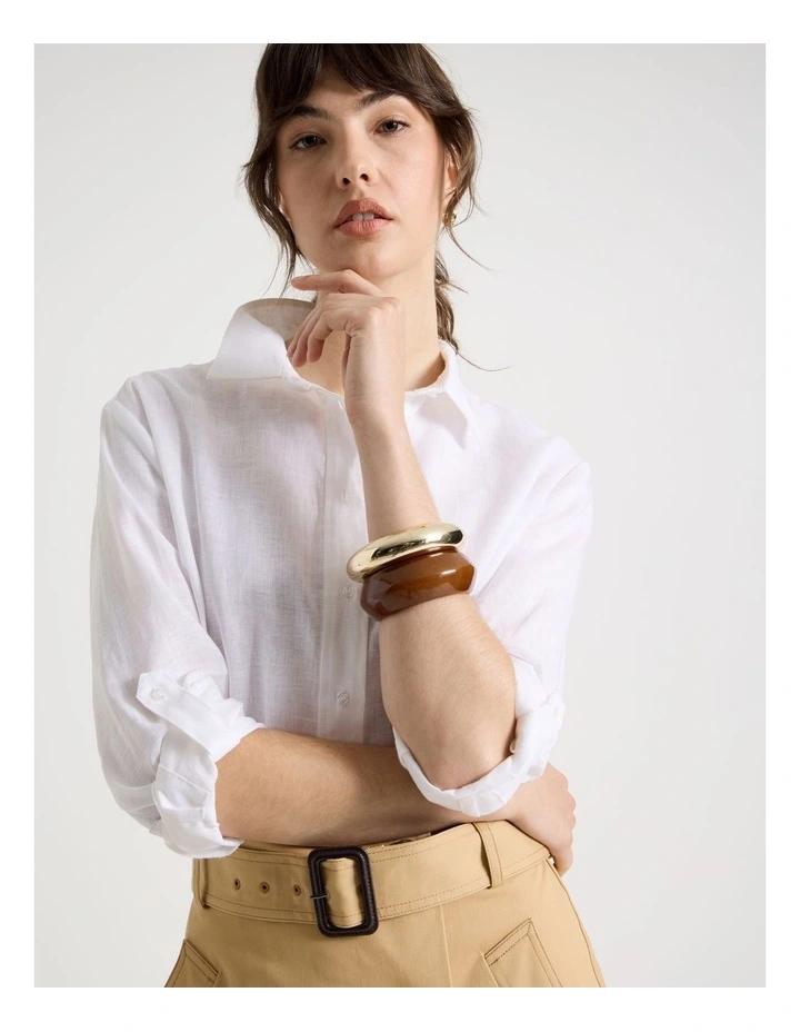 Resin Bangle in Zephyr Tiger Eye and Gold 2 Pack image 2