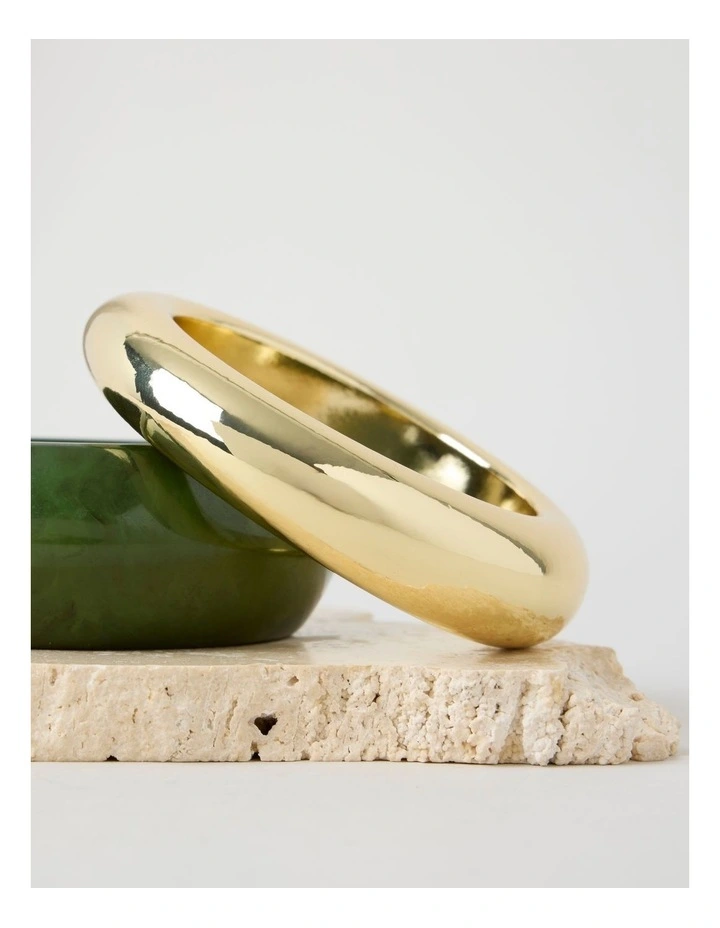 Gold and Resin Bangles in Forest 2 Pack image 3