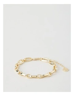 Gold Oval Chain Link Bracelet