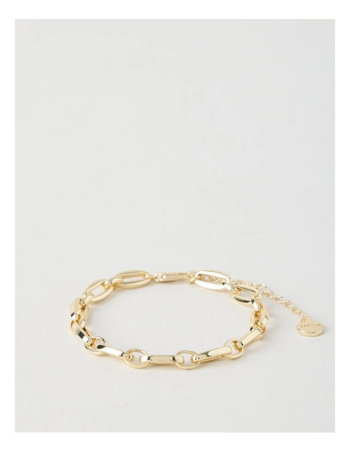 Gold Oval Chain Link Bracelet image 1