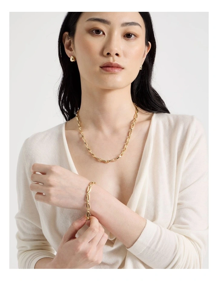Gold Oval Chain Link Bracelet image 2