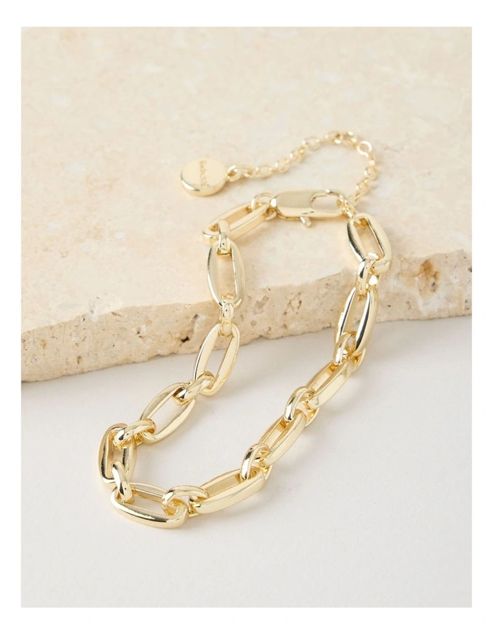 Gold Oval Chain Link Bracelet image 3