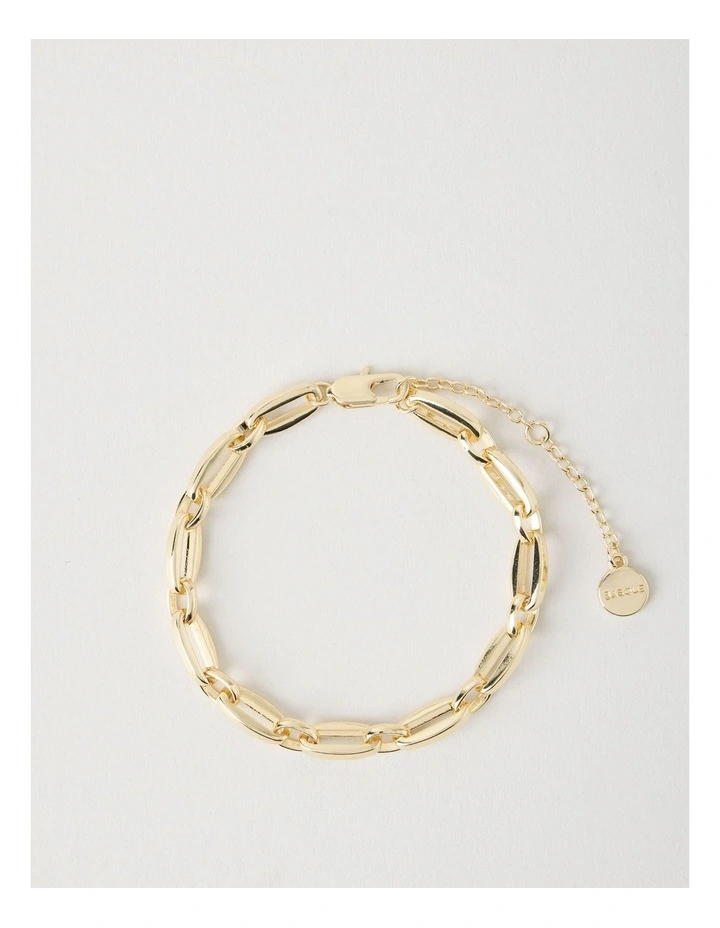 Gold Oval Chain Link Bracelet image 5