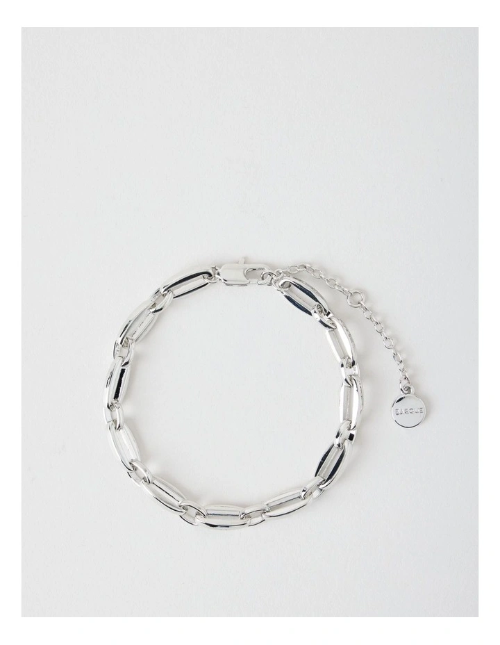 Silver Oval Chain Link Bracelet image 5