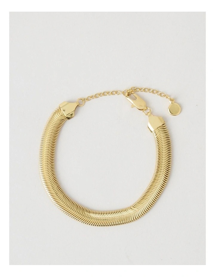 Waterproof Chunky Snake Chain Bracelet in Gold image 1