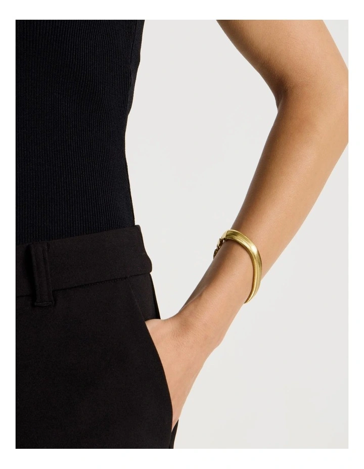 Waterproof Chunky Snake Chain Bracelet in Gold image 2