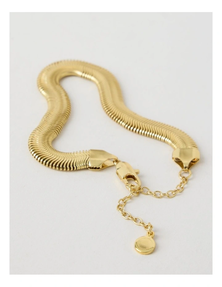 Waterproof Chunky Snake Chain Bracelet in Gold image 3