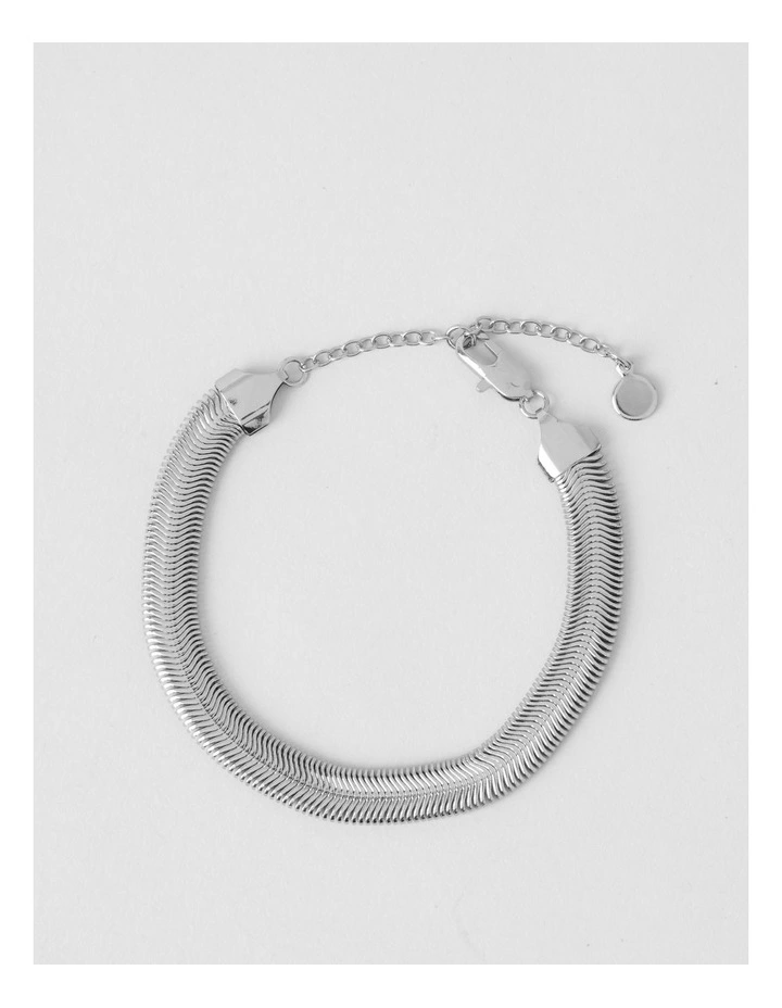 Waterproof Chunky Snake Chain Bracelet in Silver image 1