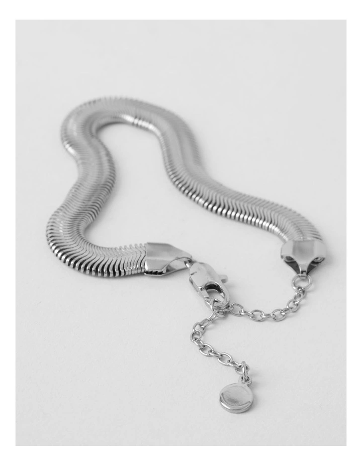Waterproof Chunky Snake Chain Bracelet in Silver image 3